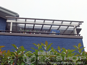 のバルコニー・ベランダ屋根 プレシオステラス R型 1500 屋根タイプ 単体 積雪〜50cm対応 施工例