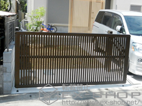 のカーゲート エクスラインアップゲート 6型 手動式 施工例