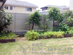 のフェンス・柵 エクスラインフェンス7型 自由柱タイプ 施工例