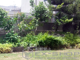 のフェンス・柵 エクスラインフェンス7型 自由柱タイプ 施工例