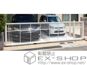 のカーゲート エクスラインアップゲート ワイド 1型 手動式 施工例