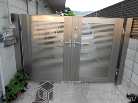 の門扉 エルネクス門扉 M-YK型 両開き　柱使用 施工例