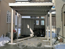 のカーポート テリオスポートIII 3000 奥行延長 角柱6本柱 積雪〜100cm対応 施工例