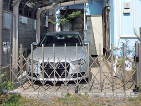 のカーゲート トリップゲートPA型(錠無し) ノンレール 片開き35S 施工例