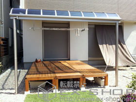 のテラス屋根 ライザーテラスII R型 テラスタイプ 単体 積雪〜20cm対応 施工例