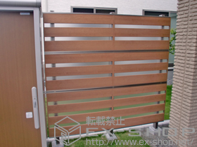 のフェンス・柵 ジオーナフェンス YP型 アルミ多段柱施工 施工例