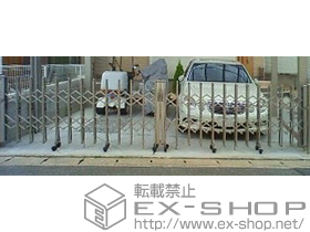 のカーゲート レイオス7型(傾斜地用) ノンレール 両開き 施工例