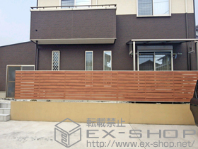 のフェンス・柵 ジオーナフェンス YS型 マテリアルカラー フリーポールタイプ 施工例