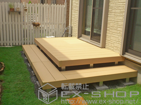 のウッドデッキ リウッドデッキ 200+正面・片側面段床セット 施工例