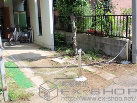 の スペースガード(車止め) S76型 埋込式キー付き 施工例