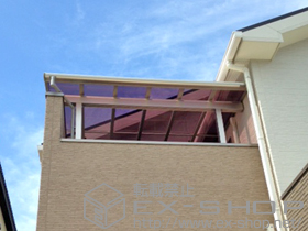 のバルコニー・ベランダ屋根 ヴェクターテラス F型 1500 屋根タイプ 単体 積雪〜50cm対応 施工例