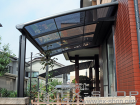 のテラス屋根 パワーアルファ L型 テラスタイプ 単体 積雪〜30cm対応 施工例