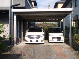 のカーポート ジーポートneo 積雪100cmＢタイプ 2台用 角柱6本柱 積雪〜100cm対応 施工例