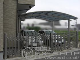 のカーゲート レイオス3型 ノンレール 両開き33-33W 施工例