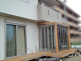 のウッドデッキ 樹ら楽ステージ　ジーマ接続 施工例