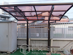 のサイクルポート・駐輪場 レイナポートグランミニ 積雪〜20cm対応+車止めバー 施工例