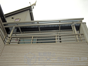 のバルコニー・ベランダ屋根 プレシオステラス R型 屋根タイプ 単体 積雪〜20cm対応 施工例