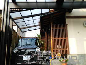 のカーポート ＵスタイルＩＩ 両支持タイプ フラット屋根 積雪~20ｃｍ対応 施工例