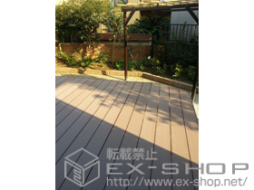 のウッドデッキ 樹ら楽ステージ 異型＋樹ら楽ステージ　部材 施工例