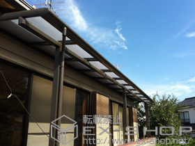 のバルコニー・ベランダ屋根 パワーアルファ F型 屋根タイプ 連棟 積雪〜30cm対応 施工例