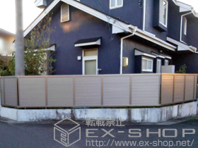 のフェンス・柵 ハイスクリーンフェンスA型 フリーポールタイプ 施工例