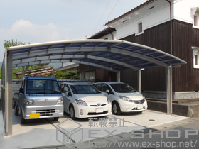 のカーポート レイナトリプルポートグラン　積雪〜20cm対応＋サイドパネル 施工例