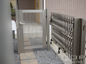 の門扉 プレシオス門扉 縦格子 片開き 施工例