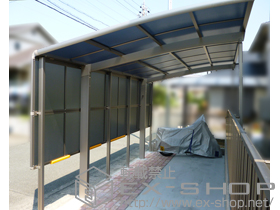 のカーポート カーブポートシグマIII 耐風圧強度仕様 積雪〜30cm対応＋カーブポートシグマIII サイドパネル 施工例