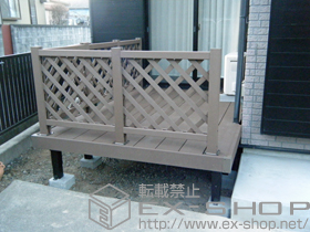 のウッドデッキ リウッドデッキ200＋リウッドデッキフェンス2型 施工例