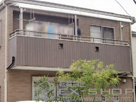 のバルコニー・ベランダ屋根 ライザーテラスII R型 屋根タイプ 連棟 積雪〜20cm対応 施工例