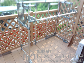 のウッドデッキ リウッドデッキ 200＋リウッドデッキフェンス2型＋独立式リウッドステップ5型 施工例