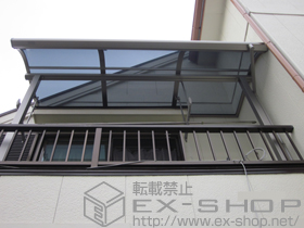 のバルコニー・ベランダ屋根 ライザーテラスII R型 屋根タイプ 単体 積雪〜20cm対応＋吊下げ物干し 標準 2本入 施工例