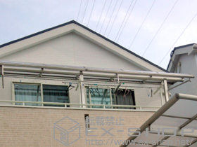 のバルコニー・ベランダ屋根 ヴェクターテラス R型 屋根タイプ 連棟 積雪〜20cm対応 施工例