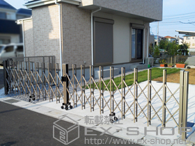 のカーゲート トリップゲート PA型 ノンレール 両開き (30S＋30M) 施工例