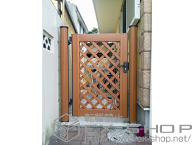 の門扉 ステイウッド門扉1型 片開き　支柱A使用 施工例