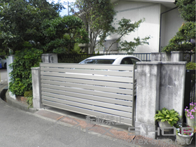 のカーゲート オーバードアS5型 手動式 施工例