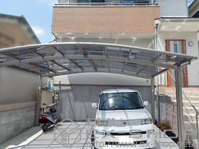 のカーポート カーブポートシグマIII ワイド 積雪〜20cm対応 施工例