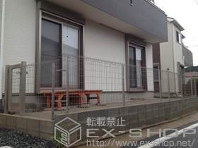 のフェンス・柵 イーネットフェンス1F型 自由柱タイプ 施工例