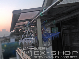 のバルコニー・ベランダ屋根 ライザーテラスII F型 屋根タイプ 単体 積雪〜20cm対応＋自在垂木掛け 施工例