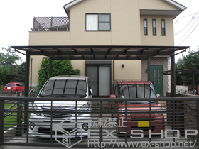 のカーポート アーキデュオ ワイド 積雪〜20cm対応 施工例