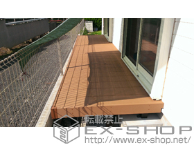 のウッドデッキ リウッドデッキ 200＋水平式物干し 木造躯体用 2本入り 施工例