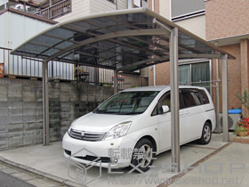 のカーポート カーブポートシグマIII ワイド 積雪〜20cm対応+収納式物干し　ロング2本入 施工例