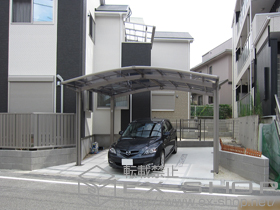 のカーポート カーブポートシグマIII M合掌 積雪〜20cm対応 施工例