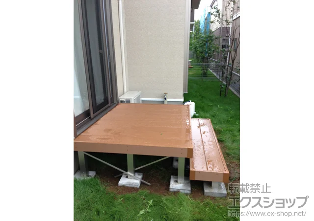 YKKAPのウッドデッキ リウッドデッキ 200＋段床セット 正面タイプ 1段 施工例