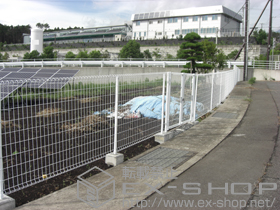 の門扉 イーネット門扉1型 両開き　門柱使用 施工例