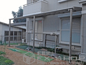 のテラス屋根 ライザーテラスII F型 テラスタイプ 連棟 積雪〜20cm対応 施工例