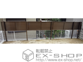 のフェンス・柵 プリレオR9型フェンス　多段柱仕様 施工例