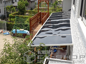 のテラス屋根 ライザーテラスII F型 テラスタイプ 連棟 積雪〜20cm対応 施工例