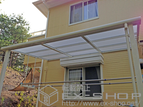 のテラス屋根 ライザーテラスII F型 テラスタイプ 単体 積雪〜20cm対応 施工例