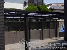 のカーポート キューブポート 縦連棟 積雪〜20cm対応 施工例